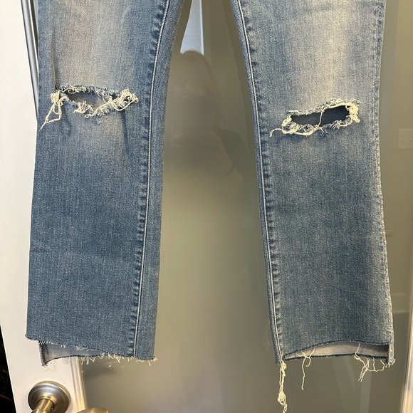 NWT Mother The Insider High Waist Crop Step Fray Hem Jeans (27) - Picture 5 of 7